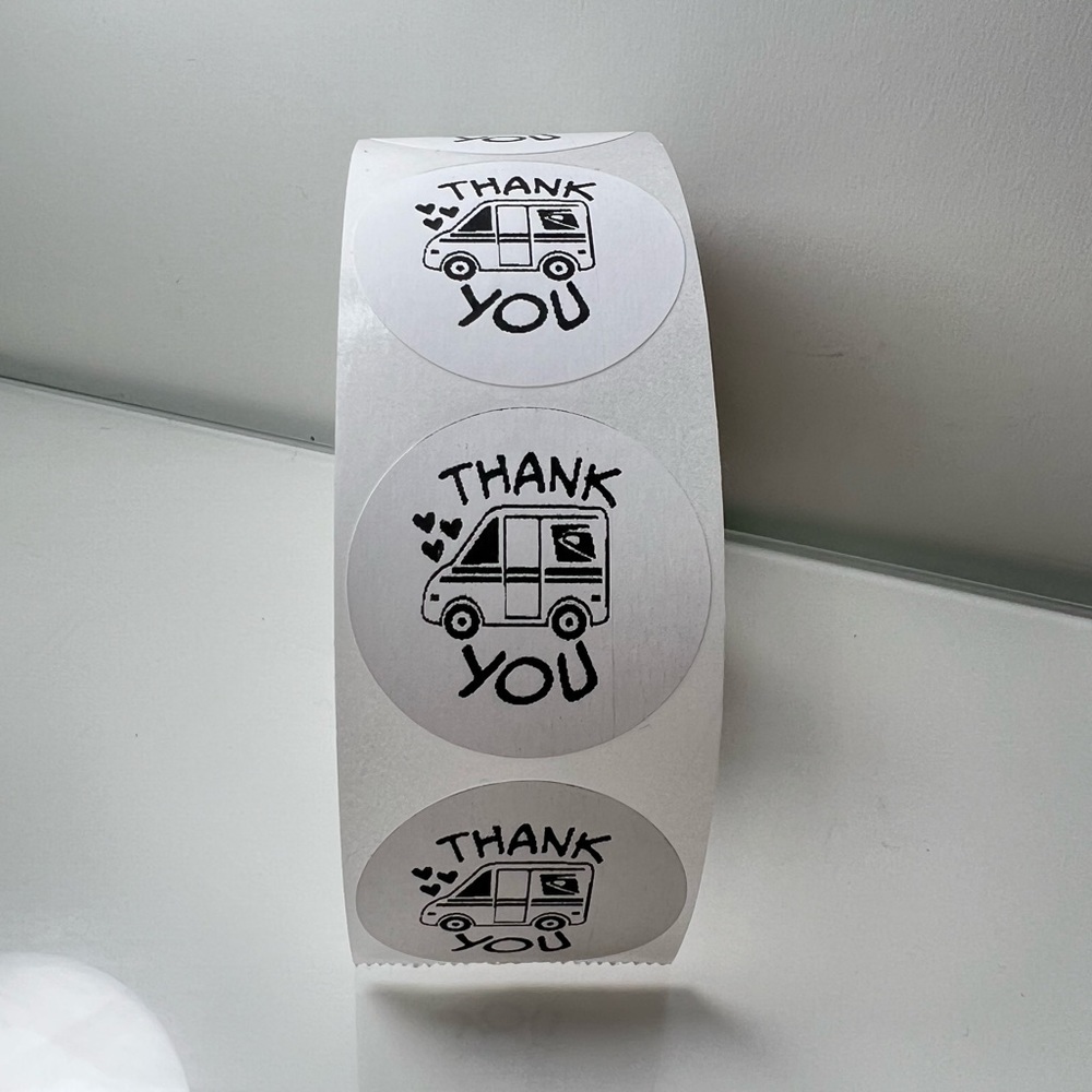 100 Thank You USPS Sticker, Thank You Sticker, Postal Mailbox Sticker - Picture 15 of 15